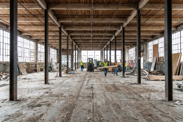 Roll off dumpster for commercial project